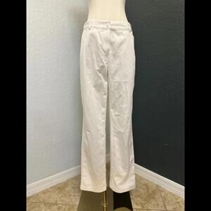 L.L. Bean Stylish White Wide-Leg Pants